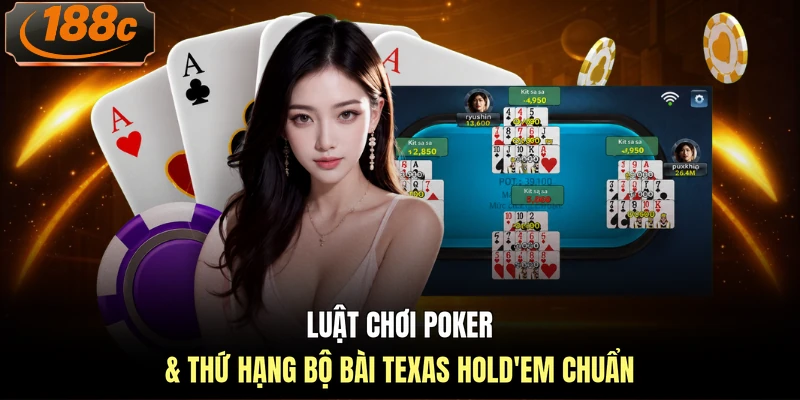 Luật chơi Poker & thứ hạng bộ bài Texas Hold’em chuẩn